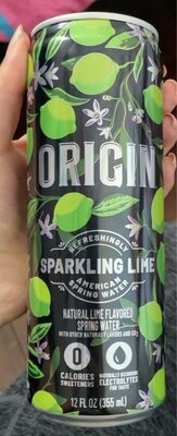 Lime Flavored Sparkling Spring Water, Lime