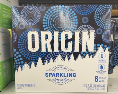 Origin Sparkling Water, 12 Fl Oz, Aluminum Cans (6 Count)