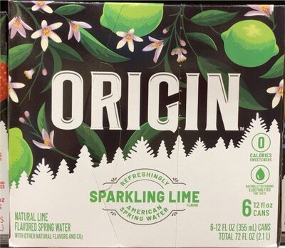 Lime Flavor Aluminum Cans Sparkling Water, Sparkling Lime