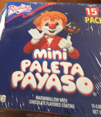 Marshmallow With Chocolate Flavored Mini Paleta Payaso, Marshmallow With Chocolate