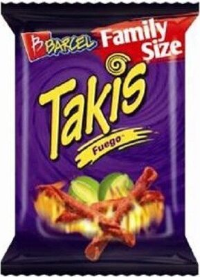 Fuego Hot Chili Pepper & Lime Flavored Party Size Tortilla Chips, Fuego