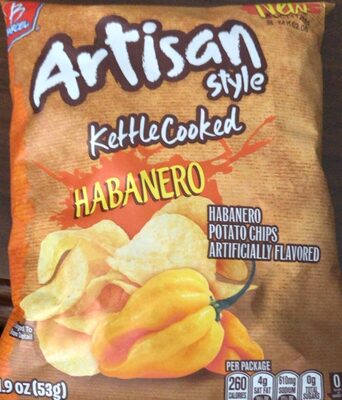 Habanero Artisan Style Kettle Cooked Potato Chips, Habanero