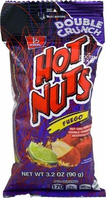 Fuego Hot Chili Pepper & Lime Flavored Double Crunch Peanuts, Fuego