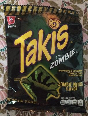 Zombie Nitro Flavored Habanero & Cucumber Tortilla Chips, Zombie Nitro