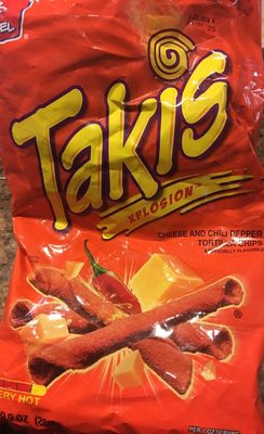 Barcel, Takis, Xplosion Tortilla Chips, Cheese & Chili Pepper, Cheese & Chili Pepper