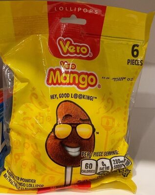 Mango Chili Pepper Powder Covered Mango Flavored Lollipops, Mango