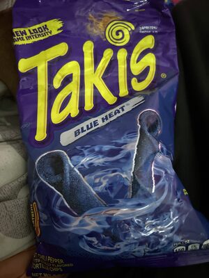 Blue Heat Hot Chili Pepper Flavored Tortilla Chips, Blue Heat