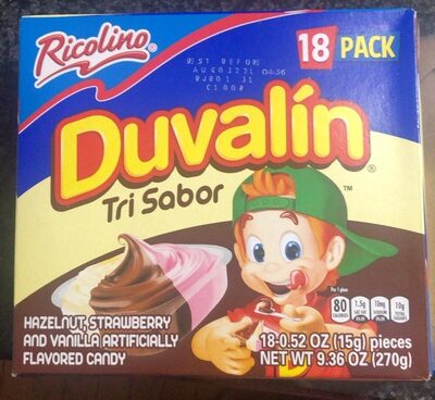 Hazelnut, Strawberry And Vanilla Flavored Duvalin, Hazelnut, Strawberry And Vanilla