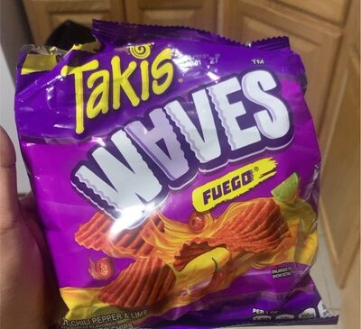 Fuego Hot Chili Pepper & Lime Flavored Potato Wavy Chips, Fuego