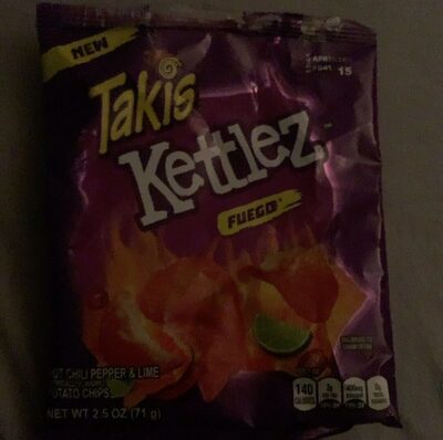 Fuego Hot Chili Pepper & Lime Flavored Potato Chips, Fuego