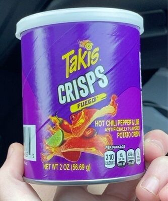 Fuego Hot Chili Pepper & Lime Artificially Flavored Potato Crisps, Fuego Hot Chili Pepper & Lime