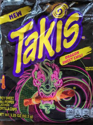 Dragon Spicy Sweet Chili Pepper Flavored Tortilla Chips, Spicy Sweet Chili Pepper