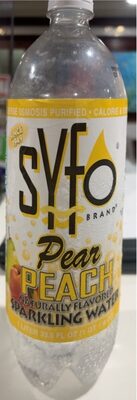 Pear Peach Flavored Sparkling Water, Pear Peach