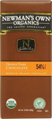 Newman's Own, Premium Organic Dark Chocolate, Orange, Orange