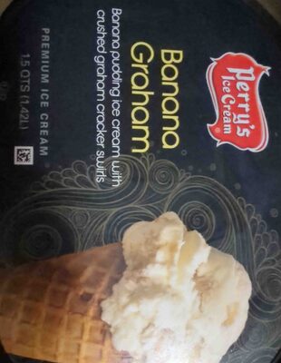 Banana Graham Banana Pudding Premium Ice Cream With Crushed Graham Cracker Swirls, Banana Graham