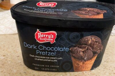 Dark Chocolate Pretzel Premium Ice Cream, Dark Chocolate Pretzel