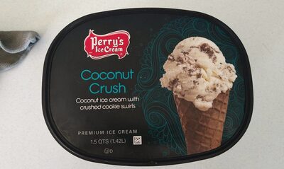 Coconut Crush Coconut Ice Cream With Crushed Cookie Swirls Premium Ice Cream, Coconut Crush