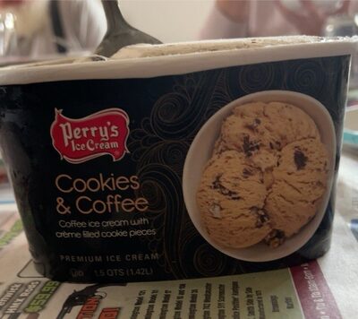 Cookies & Coffee Premium Ice Cream With Creme Filled Cookie Pieces, Cookies & Coffee