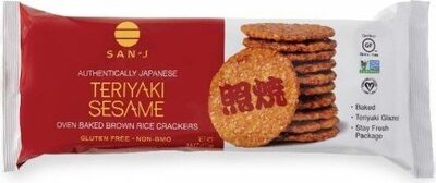 Teriyaki Sesame Oven Baked Brown Rice Crackers, Teriyaki Sesame