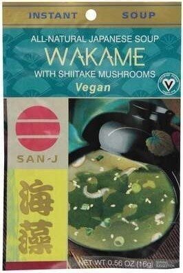 Wakame Seaweed & Shiitake Mushrooms Japanese Soup, Wakame