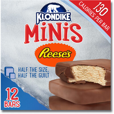 Reese's Peanut Butter Light Ice Cream In A Milk Chocolate Flavored Coating Minis Snack Bars, Reese's