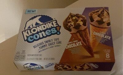 Classic Chocolate & Double Down Chocolate Frozen Dairy Dessert Cone