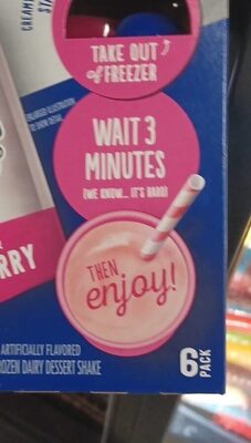Strawberry Flavored Frozen Dairy Dessert Shake, Strawberry
