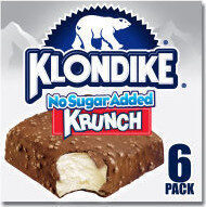 Krunch Flavored Vanilla No Sugar Added Light Ice Cream In A Milk Chocolate Flavored Coating And Crispy Rice Pieces Bars, Krunch