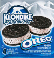 Cookies And Creme Frozen Dairy Dessert Sandwiches, Cookies & Creme