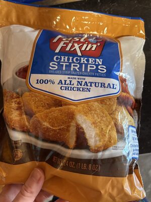 Chicken Strips Breaded Strip Shaped Chicken Patties, Chicken