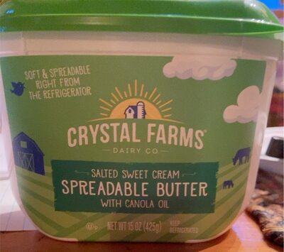 Salted Sweet Cream Spreadable Butter With Canola Oil, Salted Sweet Cream