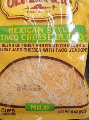 Mild Mexican Style Taco Cheese Blend, Mild Mexican Style