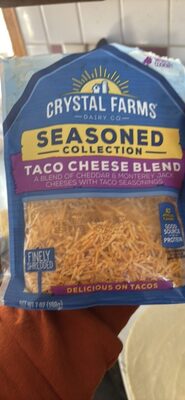 Mexican Style Taco Cheese Blend A Blend Of Cheddar & Monterey Jack Cheeses With Taco Seasonings, Mexican Style Taco Cheese Blend