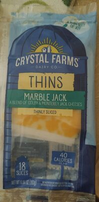 Marble Jack A Blend Of Colby & Monterey Jack Cheeses Thins, Marble Jack