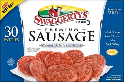 Mild Seasoned Premium Sausage Patties, Mild Seasoned