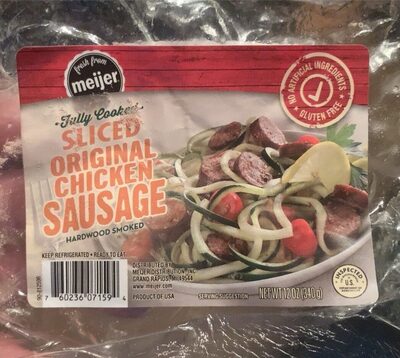 Hardwood Smoked Sliced Original Chicken Sausage, Hardwood Smoked