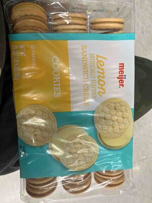 Lemon Sandwich Creme Cookies, Lemon