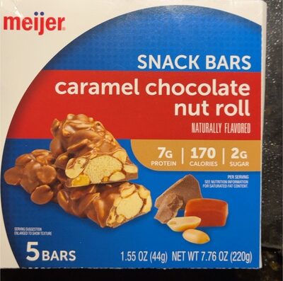 Caramel Chocolate Nut Roll Snack Bars, Caramel Chocolate Nut Roll