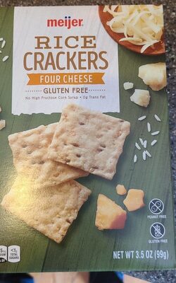 Four Cheese Brown Gluten Free Rice Crackers, Four Cheese Brown