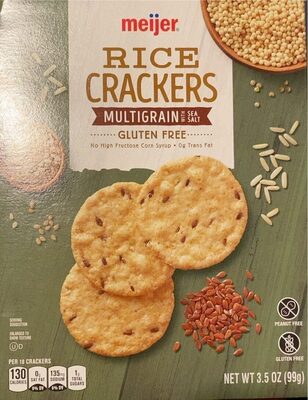 Multigrain Gluten Free Rice Crackers With Sea Salt, Multigrain With Sea Salt