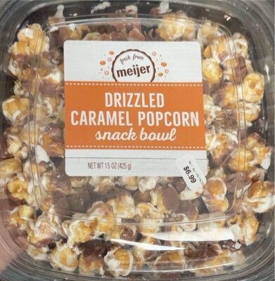 Drizzled Caramel Popcorn Snack Bowl, Drizzled Caramel Popcorn