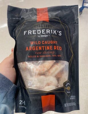 Peeled & Deveined, Tail-Off Wild Caught Argentine Red Raw Shrimp