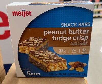 Peanut Butter Fudge Crisp Snack Bars, Peanut Butter Fudge Crisp