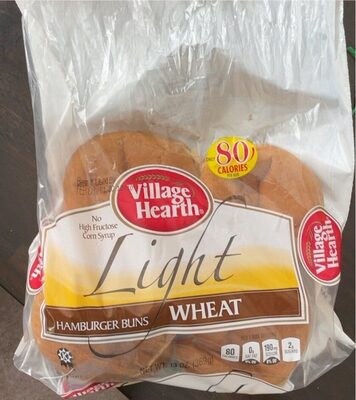 Wheat Light Hamburger Buns, Wheat