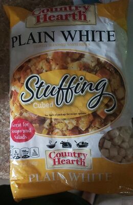 Plain White Cubed Stuffing Lightly Seasoned White Bread, Plain White