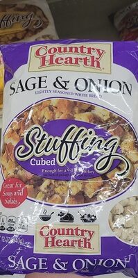 Sage & Onion Cubed Stuffing Lightly Seasoned White Bread, Sage & Onion