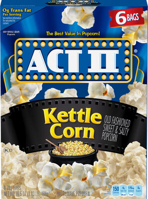 ACT II Kettle Corn Popcorn, 16.5 OZ