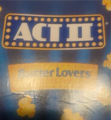 Butter Lovers Microwave Popcorn, Butter Lovers