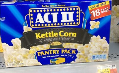 Kettle Corn Old Fashioned Sweet & Salty Microwave Popcorn, Kettle Corn