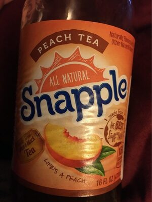 Snapple, All Natural Tea, Peach, Peach